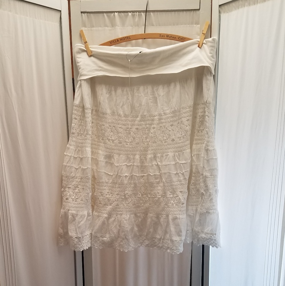 Simply Noelle white boho skirt